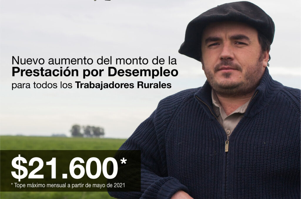 El RENATRE aumentó la prestación por desempleo a $ 21.600