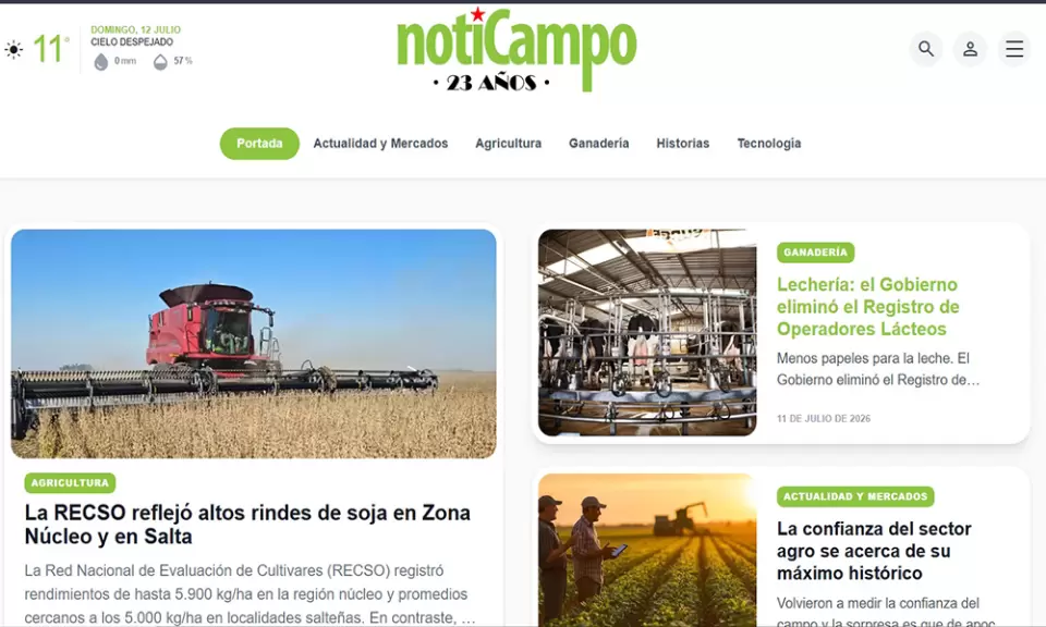 Nuestra web noticampo.com, fue totalmente renovada