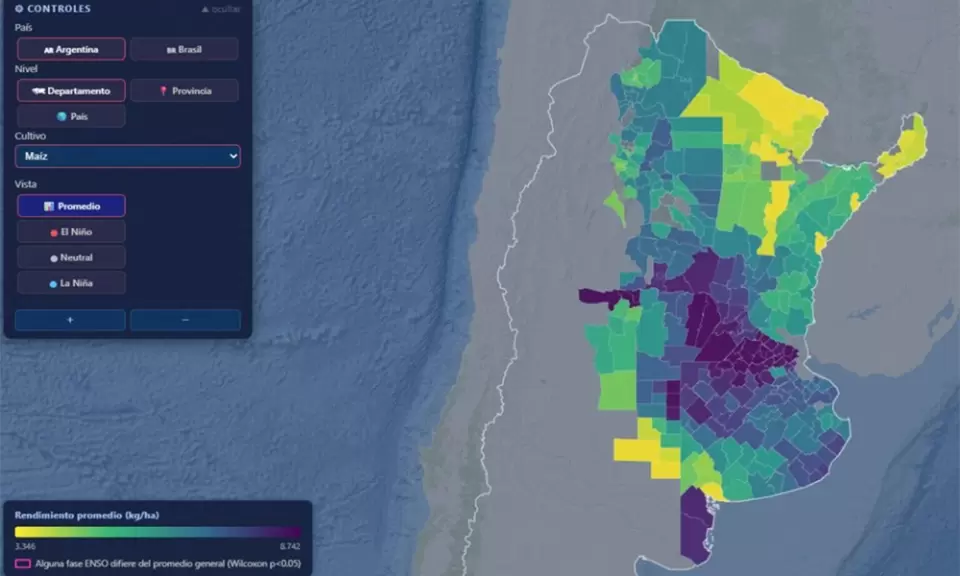El INTA y Conicet lanzaron un mapa interactivo que predice el Niño
